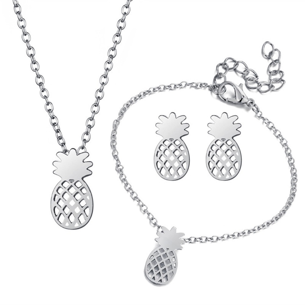 *FAYE* 4-Pc Hollow Pineapple Fashion Jewelry Set